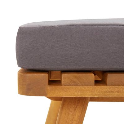vidaXL Garden Footstool with Cushion 60x60x29 cm Solid Acacia Wood