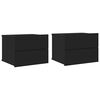 vidaXL Bedside Cabinets 2 pcs Black 40x30x30 cm Engineered Wood
