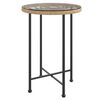 vidaXL Dining Table &Oslash;55 cm&nbsp;Tempered Glass and Steel