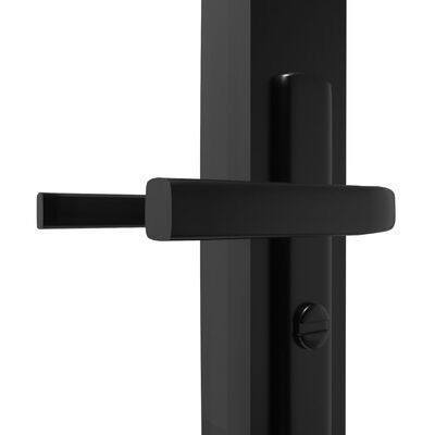 vidaXL Interior Door ESG Glass and Aluminium 102.5x201.5 cm Black