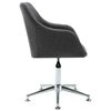 vidaXL Swivel Dining Chairs 2 pcs Dark Grey Fabric