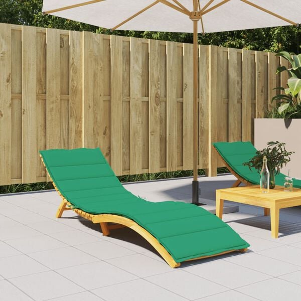 vidaXL Sun Lounger Cushion Green 200x50x3cm Oxford Fabric