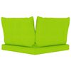 vidaXL Garden 2-Seater Pallet Sofa with Bright Green Cushions Pinewood