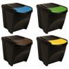 vidaXL Stackable Dustbins 4 pcs Anthracite 100 L