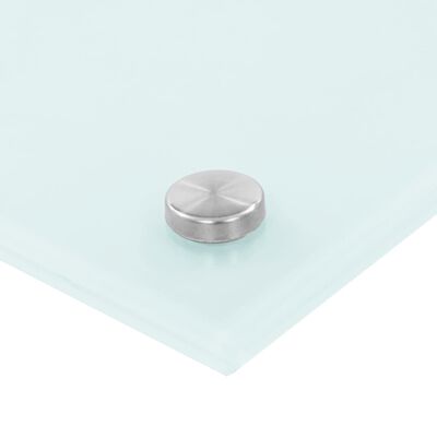 vidaXL Kitchen Backsplash White 90x60 cm Tempered Glass