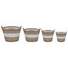 vidaXL Raised Bed 4 pcs Wicker with PE Lining