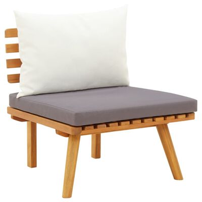 vidaXL Garden Chair with Cushions Solid Acacia Wood