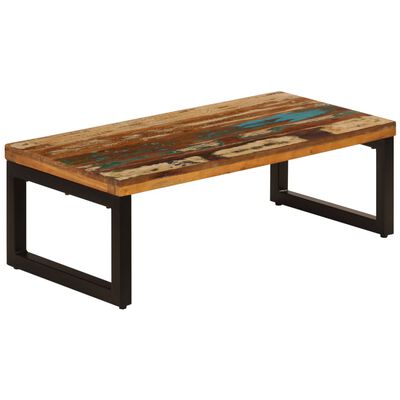 vidaXL Coffee Table 100x50x35 cm Solid Reclaimed Wood and Steel