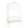 vidaXL Garden Bench 122 cm Iron Antique White