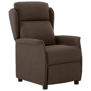 vidaXL Recliner Chair Brown Polyester