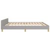 vidaXL Bed Frame without Mattress Light Grey 183x203 cm King Fabric
