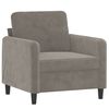vidaXL 4 Piece Sofa Set with Throw Pillows&Cushions Light Grey Velvet