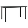vidaXL 5 Piece Garden Dining Set with Cushions Black