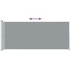 vidaXL Patio Retractable Side Awning 180x500 cm Grey