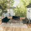 vidaXL 7 Piece Garden Lounge Set with Cushions Poly Rattan Dark Grey