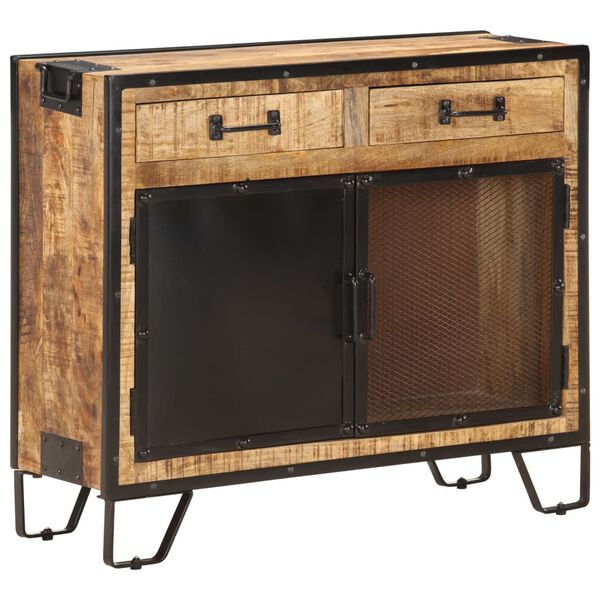 vidaXL Sideboard 80x31x71 cm Solid Rough Mango Wood