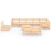 vidaXL 10 Piece Garden Lounge Set Solid Pinewood