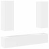 vidaXL 4 Piece TV Cabinet Set White Engineered Wood