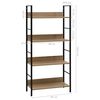 vidaXL 4-Layer Book Shelf Oak 60x27.6x124.5 cm Engineered Wood