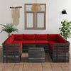 vidaXL 9 Piece Garden Pallet Lounge Set with Cushions Solid Pinewood