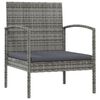 vidaXL 8 Piece Garden Lounge Set with Cushions Poly Rattan Grey