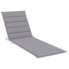 vidaXL Double Sun Lounger & Grey Cushions Impregnated Pinewood