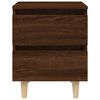 vidaXL Bed Cabinet with Solid Wood Legs Brown Oak 40x35x50 cm