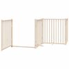 vidaXL Dog Gate with Door Foldable 4 Panels 320 cm Solid Wood Fir