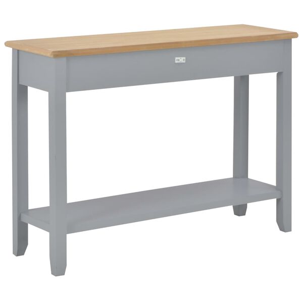vidaXL Console Table Grey 110x35x80 cm Wood
