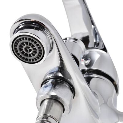 vidaXL Bath Shower Mixer Tap Kit Chrome