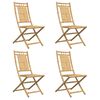 vidaXL Folding Garden Chairs 4 pcs 46x66x99 cm Bamboo
