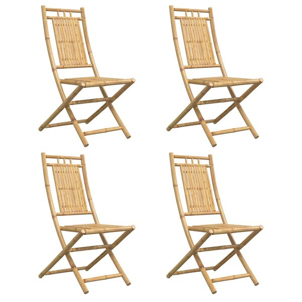 vidaXL Folding Garden Chairs 4 pcs 46x66x99 cm Bamboo