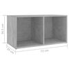 vidaXL 8 Piece TV Cabinet Set Concrete Grey Engineered Wood