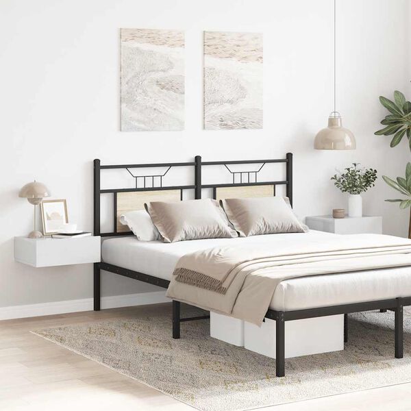 vidaXL Floating Nightstands 2 pcs High Gloss White 40x30x15 cm Engineered Wood