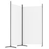 vidaXL 2-Panel Room Divider White 175x180 cm Fabric