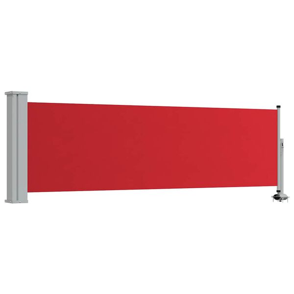 vidaXL Patio Retractable Side Awning 80x300 cm Red