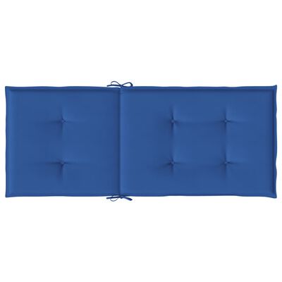 vidaXL Garden Highback Chair Cushions 6 pcs Royal Blue 120x50x3 cm Fabric