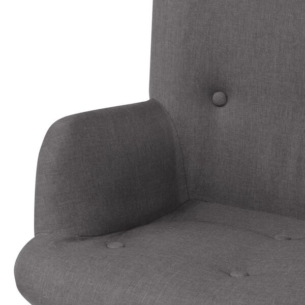 vidaXL Armchair with Footstool Grey Fabric