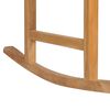 vidaXL Rocking Chair with Beige Cushion Solid Teak Wood