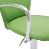 vidaXL Bar Stools with Armrest 2 pcs Green Faux Leather