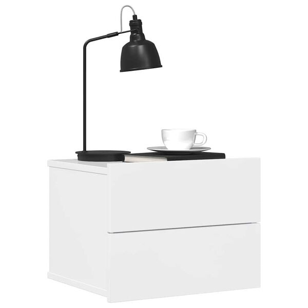 vidaXL Bedside Cabinets 2 pcs High Gloss White 40x30x30 cm Engineered Wood