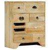vidaXL Chest of Drawers 60x30x75 cm Solid Mango Wood