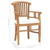 vidaXL 5 Piece Garden Dining Set with Cushions Solid Teak Wood