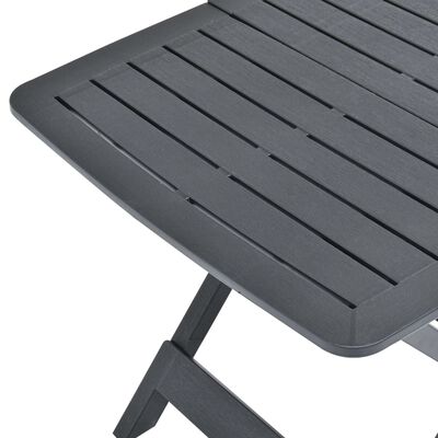 vidaXL Folding Garden Table Anthracite 79x72x70 cm Plastic