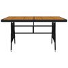 vidaXL 7 Piece Outdoor Dining Set Poly Rattan Black