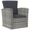 vidaXL 8 Piece Garden Lounge Set with Cushions Poly Rattan Grey