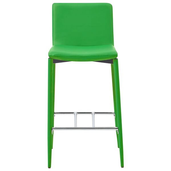 vidaXL Bar Stools 2 pcs Green Faux Leather