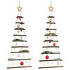 vidaXL&nbsp;Hanging Christmas Trees with Top Stars 2 pcs 55x120 cm Natural Branch
