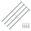 vidaXL Window grilles 700-1050 mm Galvanized Steel Silver