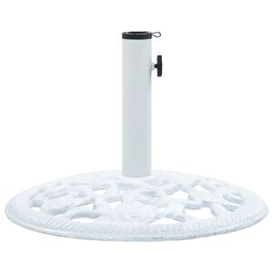 vidaXL Umbrella Base | White | Cast iron | Medium | Decorative Inlays